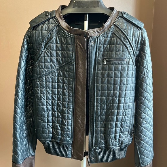 L.A.M.B. Jackets & Blazers - L.A.M.B. leather bomber jacket -black